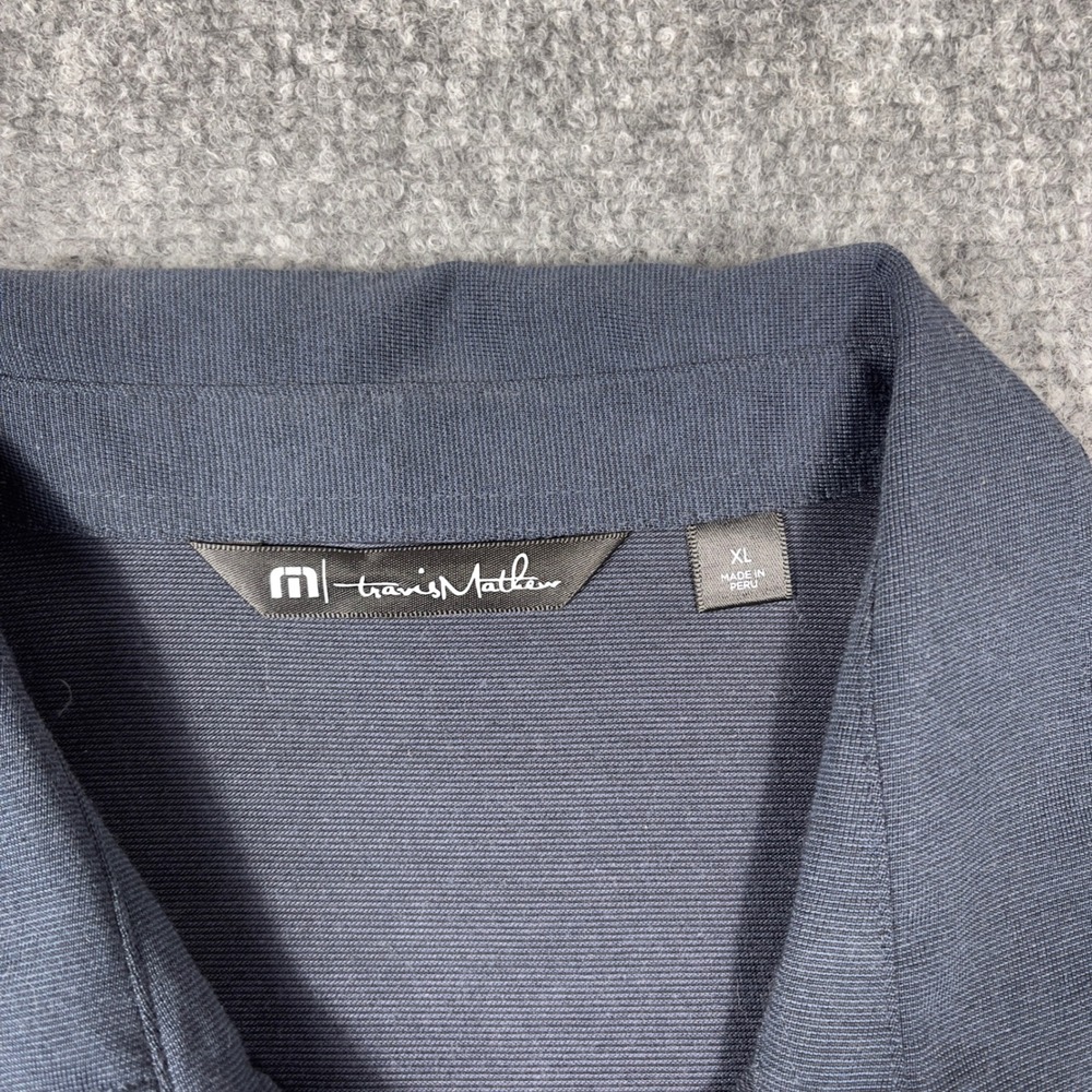 TravisMathew Polo Shirt Mens XL Navy Blue The Guitar Hotel Pima Cotton Blend - Picture 3 of 8